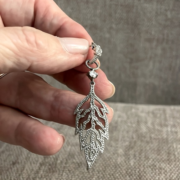 Three pairs of silver and crystal earring charms - Picture 2 of 5